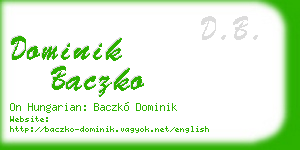 dominik baczko business card